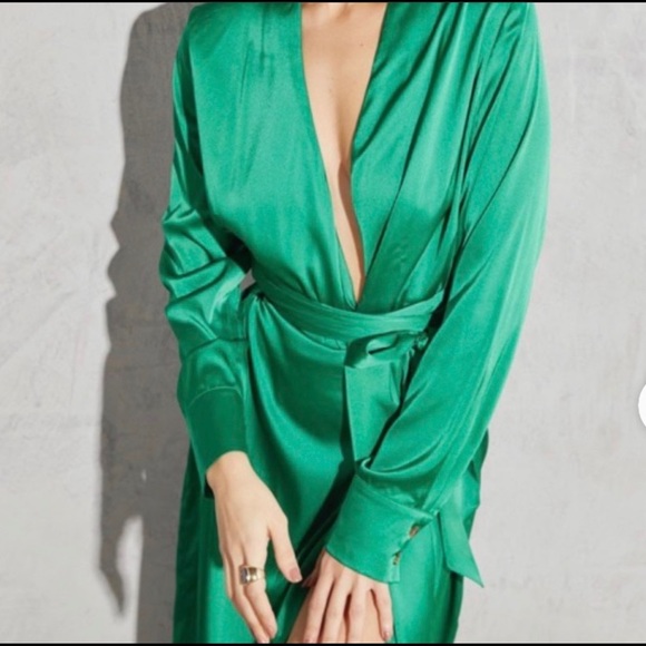 NWT-Never Fully Dressed Emerald Wrap Dress UK XL - Picture 5 of 13